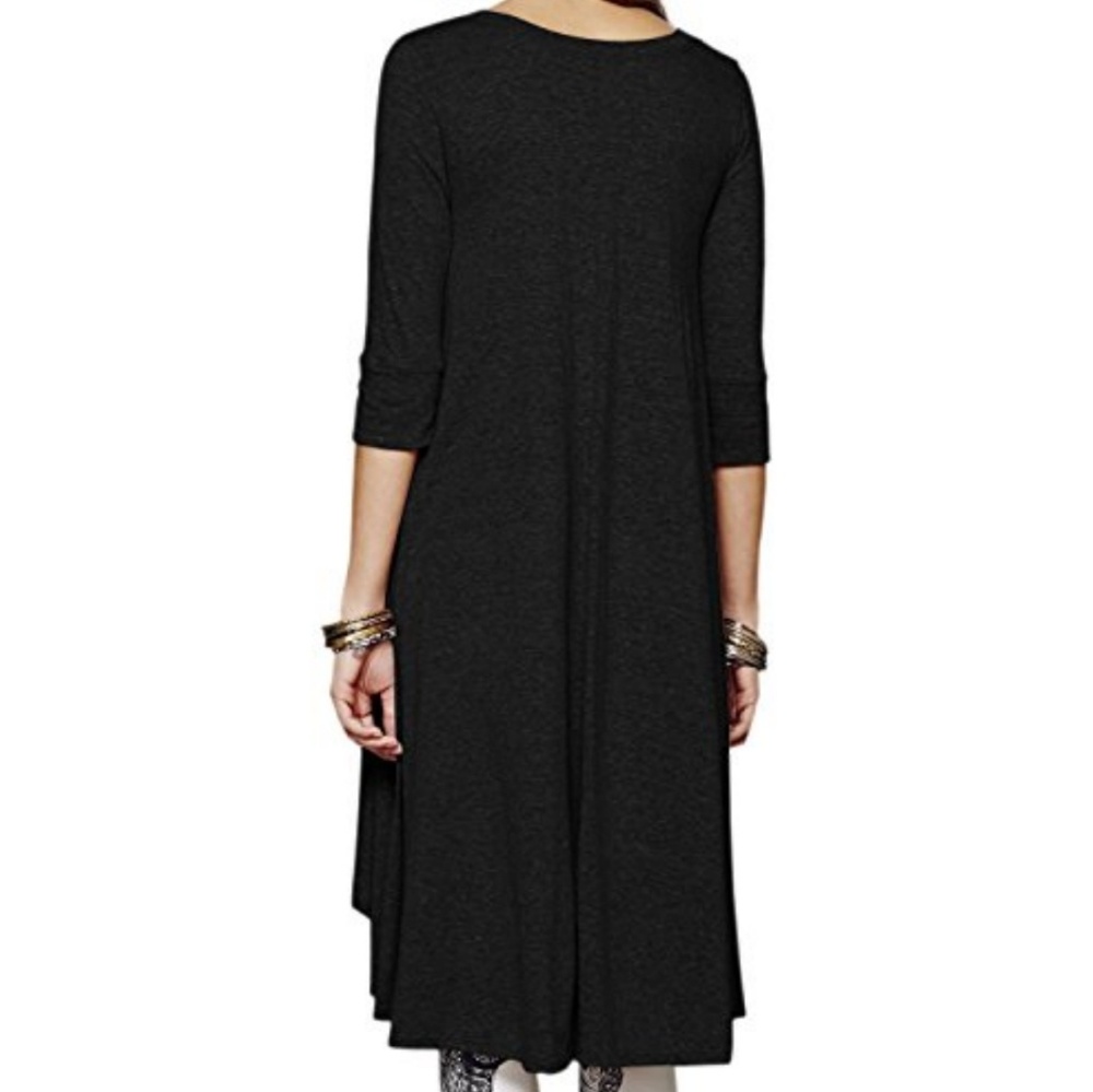 boho henley dress / tunic top - Picture 4 of 7